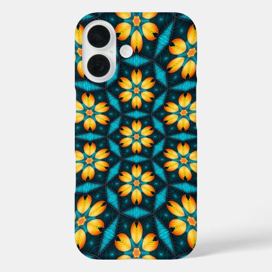 Gele Abstracte bloemen Case-Mate iPhone Case (Achterkant)