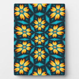 Gele Abstracte bloemen Fotoplaat