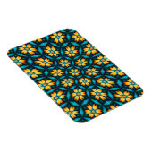 Gele Abstracte bloemen Magneet (Rechterzijde)