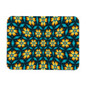 Gele Abstracte bloemen Magneet (Horizontaal)