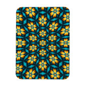Gele Abstracte bloemen Magneet (Verticaal)