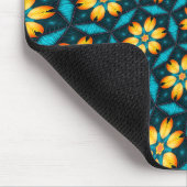 Gele Abstracte bloemen Muismat (Hoek)