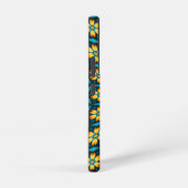 Gele Abstracte bloemen Samsung Galaxy Hoesje (Rechterkant)