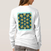 Gele Abstracte bloemen T-shirt (Achterkant)