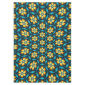 Gele Abstracte bloemen Tafelkleed (Voorkant)