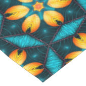 Gele Abstracte bloemen Tafelkleed (Gekanteld)