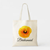 Gele Abstracte bruinbruid Tote Bag (Achterkant)