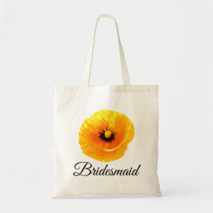 Gele Abstracte bruinbruid Tote Bag
