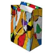Gele abstracte cadeautas (Achterkant Gekanteld)