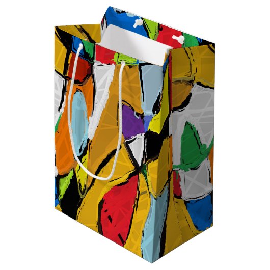 Gele abstracte cadeautas (Voorkant Gekanteld)