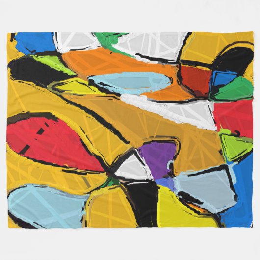 Gele Abstracte deken (Voorkant (Horizontaal))