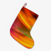 gele abstracte fractale achtergrond 3d rendering3d kleine kerstsok (Voorkant (Hangend))