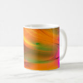 gele abstracte fractale achtergrond 3d rendering3d koffiemok (Voorkant rechts)