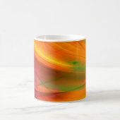 gele abstracte fractale achtergrond 3d rendering3d koffiemok (Center)