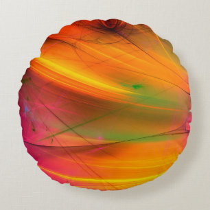 gele abstracte fractale achtergrond 3d rendering3d rond kussen