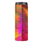 gele abstracte fractale achtergrond 3d rendering3d thermosbeker (Achterkant)