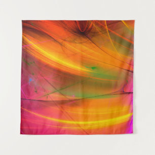 gele abstracte fractale achtergrond 3d rendering3d wandkleed