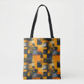 Gele Abstracte Gepersonaliseerde Boodschappentas Tote Bag (Voorkant)