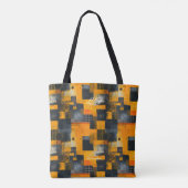 Gele Abstracte Gepersonaliseerde Boodschappentas Tote Bag (Achterkant)