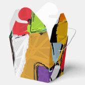 Gele Abstracte gunstdoos Bedankdoosjes (Geopend)