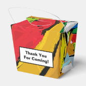 Gele Abstracte gunstdoos Bedankdoosjes (Achterkant)