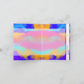Gele abstracte kleur stroom Notitiekaarten (Binnen)