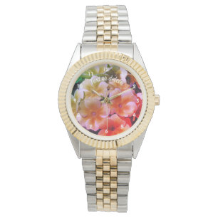 Gele Abstracte kleuren van primrose Spring Flowers Horloge