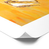 Gele abstracte koppel huisdecoratie 16x20 posters (Hoek)