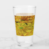 Gele Abstracte madeliefjes Glas (Achterkant)