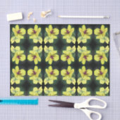 Gele Abstracte ontkoppeling van het Wilde Bloem Tissuepapier (Craft)