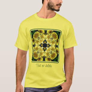 Gele Abstracte primroopbloem T-shirt