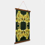 Gele Abstracte primrose Spring Flowers Hangend Wandkleed (Gebogen)