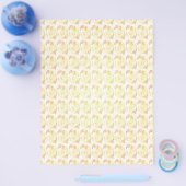 Gele Abstracte Rozen Bulk Scrapbook Papier Pagina' Flyer (Enkel)