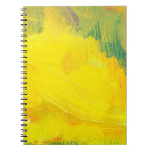 gele abstracte textuur aol poot. handgetekende tes notitieboek