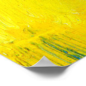 gele abstracte textuur aol poot. handgetekende tes poster (Hoek)
