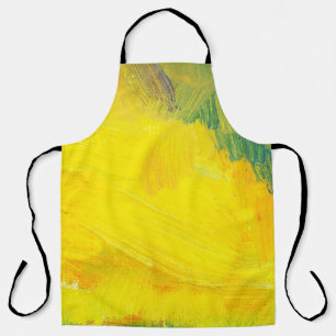 gele abstracte textuur aol poot. handgetekende tes schort