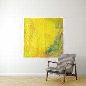 gele abstracte textuur aol poot. handgetekende tes wandkleed (In Situ (horizontaal))