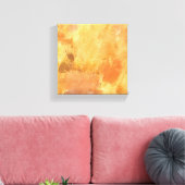 Gele Abstracte textuur Canvas Afdruk (Insitu (Woonkamer))