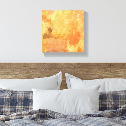 Gele Abstracte textuur Canvas Afdruk (Insitu (Slaapkamer))