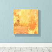 Gele Abstracte textuur Canvas Afdruk (Insitu (Houten vloer))