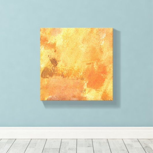 Gele Abstracte textuur Canvas Afdruk (Insitu (Houten vloer))