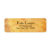 Gele Abstracte textuur Etiket (Voorkant)