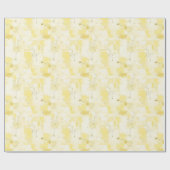 Gele abstracte verf cadeaupapier (Vlak)