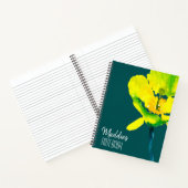 Gele abstracte waterverf, dunne notitieboek (Binnen)