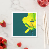 Gele abstracte waterverf, dunne servet (Insitu)