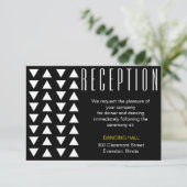 Gele accent driehoeken trouwreceptie bijlage (Staand voorkant)