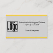 Gele accenten voegen energie en optimisme toe aan visitekaartje (Voorkant)