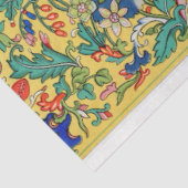 Gele achtergrond bloemenpapier tissuepapier (Detail)