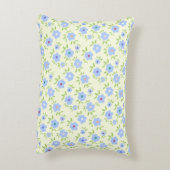 Gele achtergrond Happy Flowers Accent Kussen (Achterkant (Verticaal))