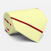 gele achtergrond met dunne diagonaal strijklijnen stropdas (Opgerold)